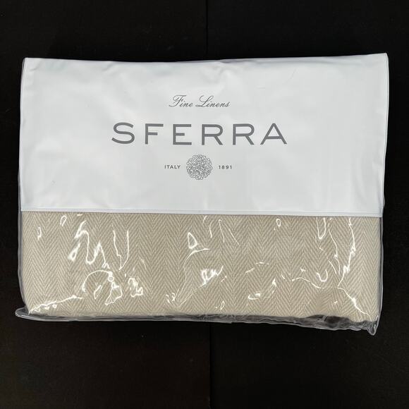 Sferra Italy Fine linen chevron cotton throwCeline 9701